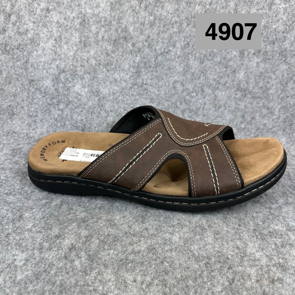 Dockers Sandals Mens 13M Sunland Slides Brown Memory Foam Open Toe Shoes New